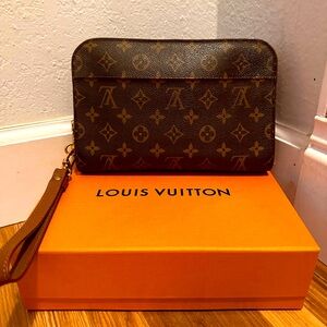 Louis Vuitton Orsay wristlet clutch, impeccable condition—Guaranteed Authentic